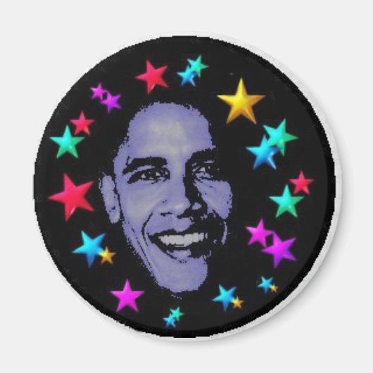 Aimant Obama étoiles (Devant)