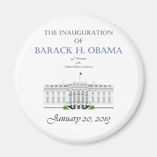 Aimant Obama Inauguration 2013 (Devant)