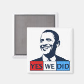 Aimant Obama Inauguration Oui Nous l'avons fait (Recto/Verso)