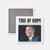 Aimant Obama : L'aimant de la marée de l'espoir (Recto/Verso)