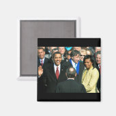 Aimant obama prenant l'aimant du serment (Recto/Verso)