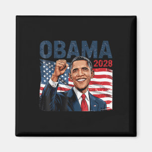 Aimant Obama Président Vintage 2028 Obama Drapeau Rétro A