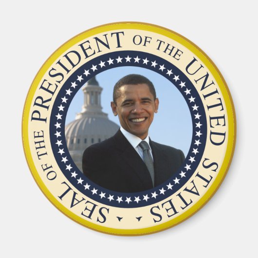 Aimant Obama Seal Blue (Devant)