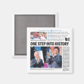 Aimant Obama : Un Pas Dans L'Histoire (Recto/Verso)