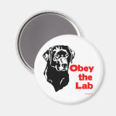 Aimant Obéissez au Lab (Recto/Verso)
