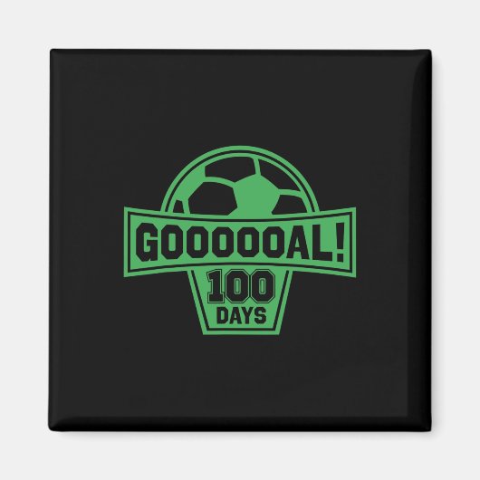 Aimant Objectif ! 100 jours de soccer à l'école 100e jour (Devant)