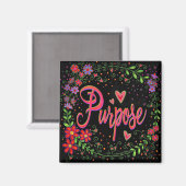 Aimant Objectif Plutôt rose Floral Inspirationnel Whimsic (Recto/Verso)