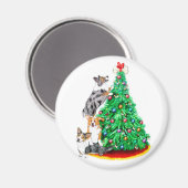 Aimant Objectifs de Corgi Cristmas (Recto/Verso)