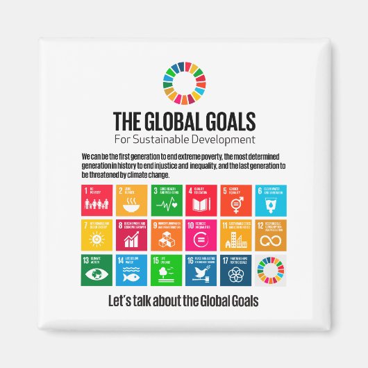 Aimant Objectifs de durabilité Inspirationnelle moderne e (Devant)