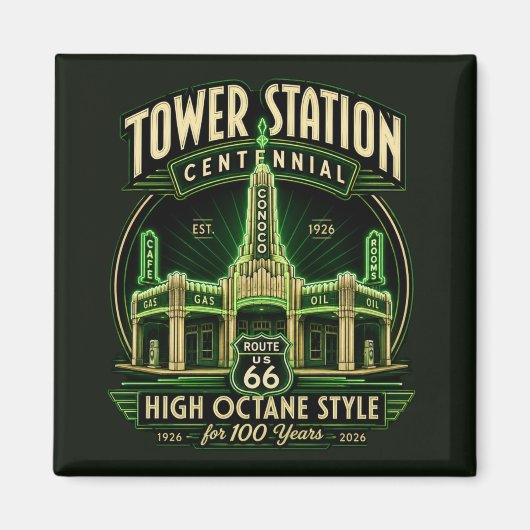 Aimant Objet de collection centenaire Texas Roadside (Devant)