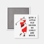 Aimant Objet de collection de Noël de golf (Recto/Verso)