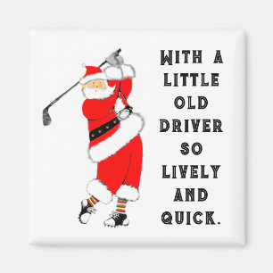 Aimant Objet de collection de Noël de golf
