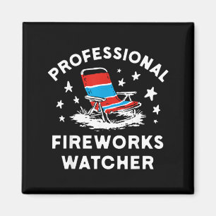 Aimant Observateur de feux d'artifice professionnel drôle