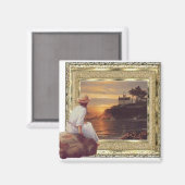 Aimant Observateur du coucher du soleil (Recto/Verso)