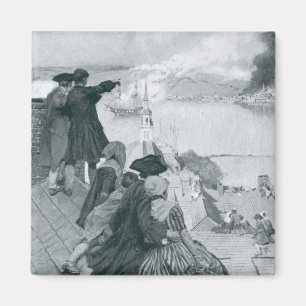 Aimant Observation du combat à l'illustration de colline