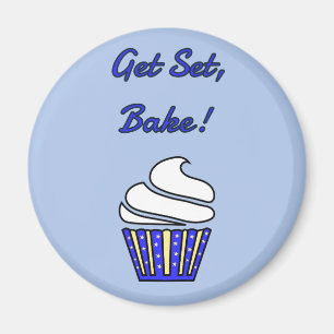 Aimant Obtenez set bake blue cupcake