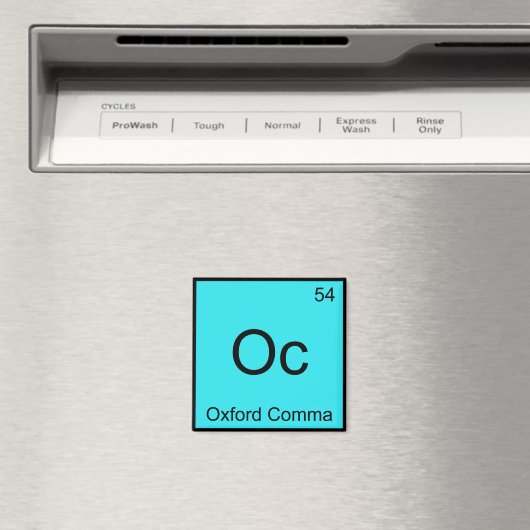Aimant Oc - Oxford Comma Chimie Élément Symbole Grammaire (In Situ (Lave-vaisselle))