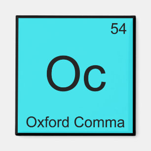 Aimant Oc - Oxford Comma Chimie Élément Symbole Grammar