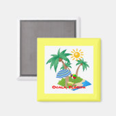 Aimant Ocala, Floride modèle magnétique du réfrigérateur (Recto/Verso)