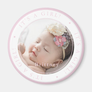 Aimant Occasion simple photo de naissance fille personnal