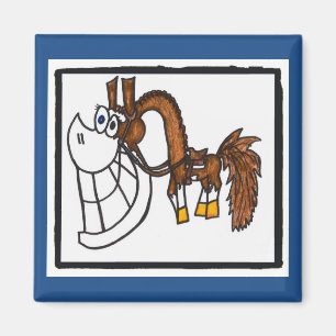 Aimant occidental de cheval de peinture de bande