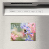 Aimant "Occupé comme un Bourdon" Fleurs Pastel Doux (In Situ (Lave-vaisselle))