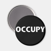 Aimant Occupy (blanc sur noir) (Recto/Verso)
