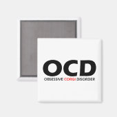 Aimant OCD - Trouble corgi obsessif (Recto/Verso)