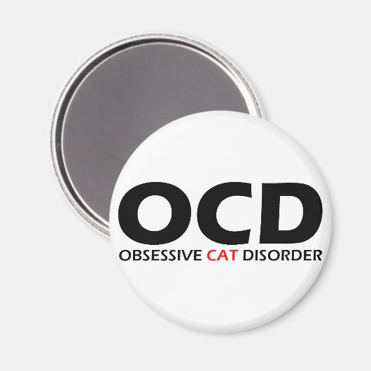 Aimant OCD - Trouble de chats obsessionnel (Recto/Verso)