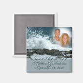 Aimant Ocean Blue/ Enregistrer la date (Recto/Verso)