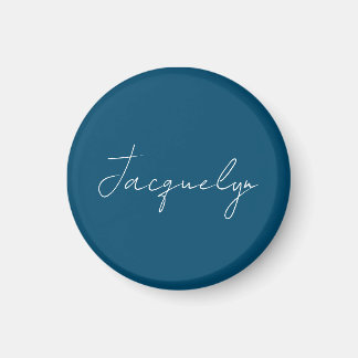 Aimant Ocean Blue Plain élégant moderne minimaliste Nom