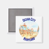 Aimant Ocean City, Maryland (Recto/Verso)