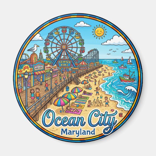 Aimant Ocean City USA (Devant)