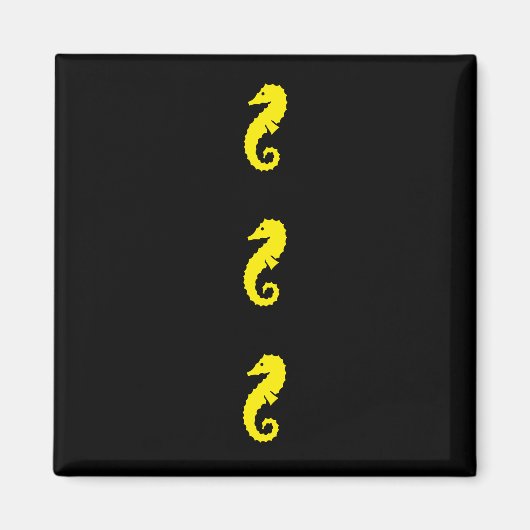 Aimant Ocean Glow_Yellow Seahorse (Devant)