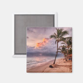 Aimant Ocean Waves Sandy Beach Sunset (Recto/Verso)