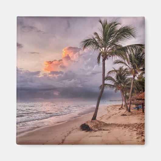 Aimant Ocean Waves Sandy Beach Sunset (Devant)