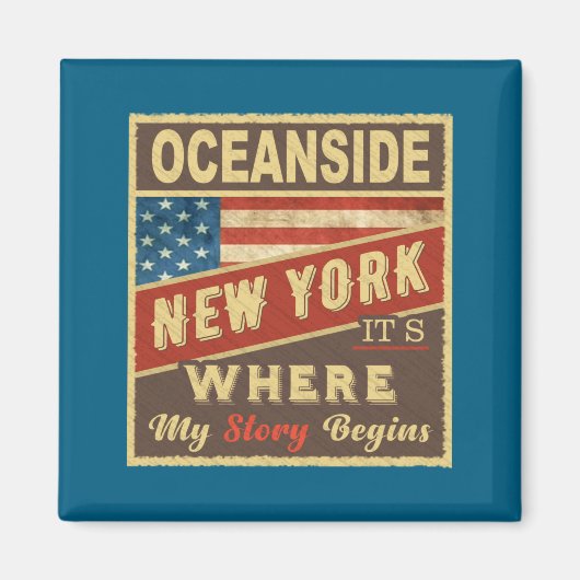 Aimant Oceanside Ny Its Where My Story Begins  (Devant)