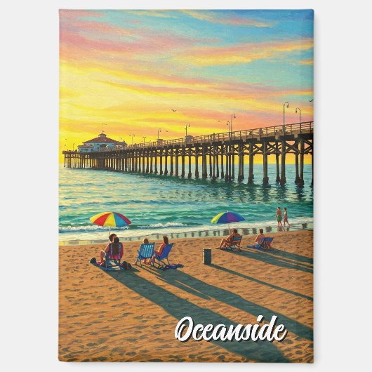 Aimant Oceanside Pier California Travel (Recto)