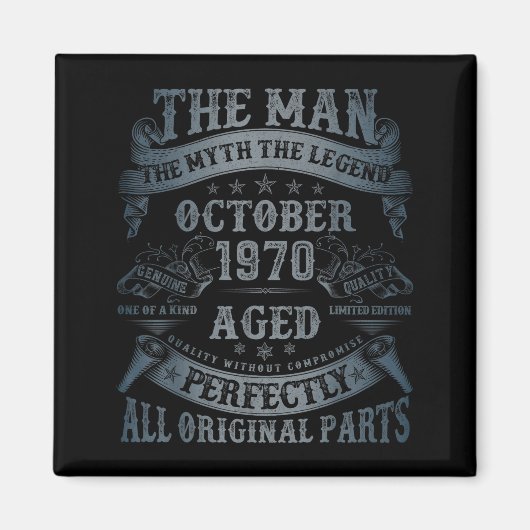 Aimant October 1970 55 Year Old Bday For Men 55th Birthda (Devant)