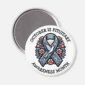 Aimant Octobre est le Mois de la Sensibilisation Pituitai (Recto/Verso)