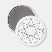 Aimant Octogramme en gris (Recto/Verso)