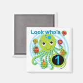 Aimant Octopus 1er Anniversaire T-shirts et cadeaux (Recto/Verso)