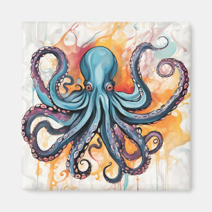 Aimant Octopus Abstrait coloré