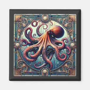 Aimant Octopus Art Déco