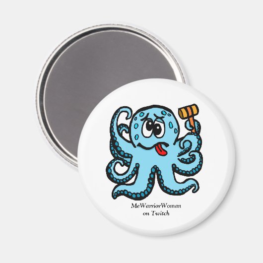 Aimant Octopus Bonk, MeWarriorWoman sur Twitch (Recto/Verso)