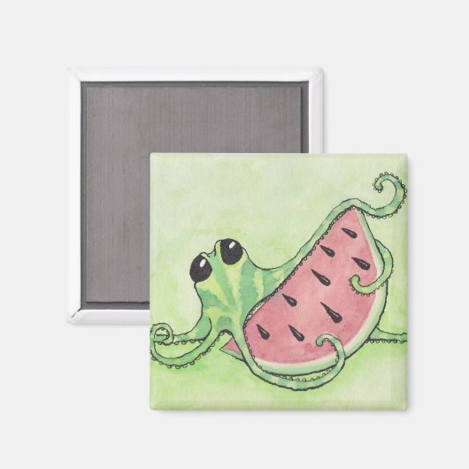 Aimant Octopus et pastèque (Recto/Verso)