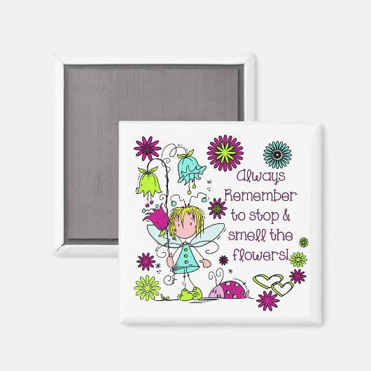 Aimant Odeur Fée Jardin Fleur (Recto/Verso)