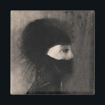 Aimant Odilon Redon Armor. Femme sombre face symbolisme<br><div class="desc">Aimant Odilon Redon "Armor". Symbolisme art.</div>