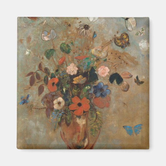 Aimant Odilon Redon Encore Vie avec Fleurs (Devant)