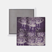 Aimant oeil Abstrait de nombreux yeux (Recto/Verso)